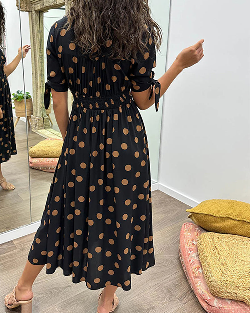 Women's Elegant Polka Dot Dress