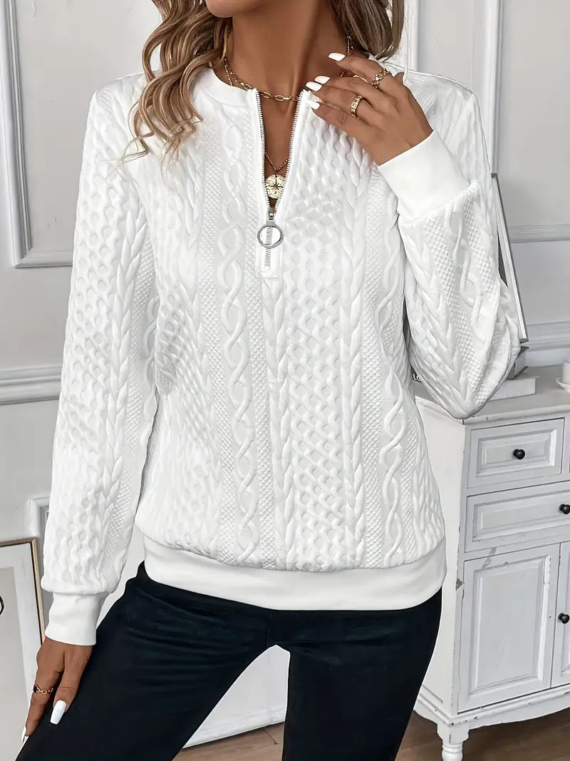 Women's Modern Zip-Up Sweater