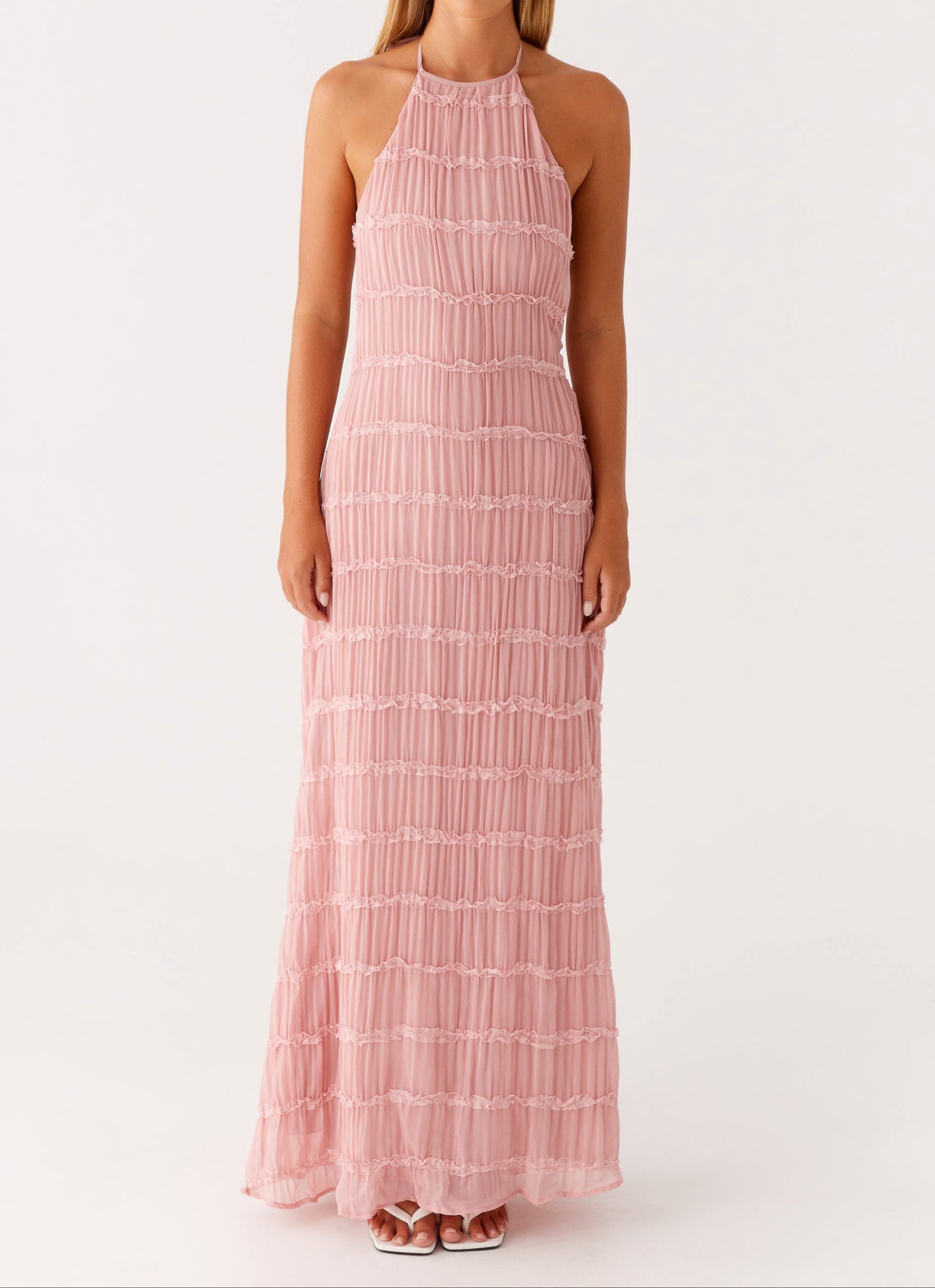 Women's Elegant Halter Maxi Dress