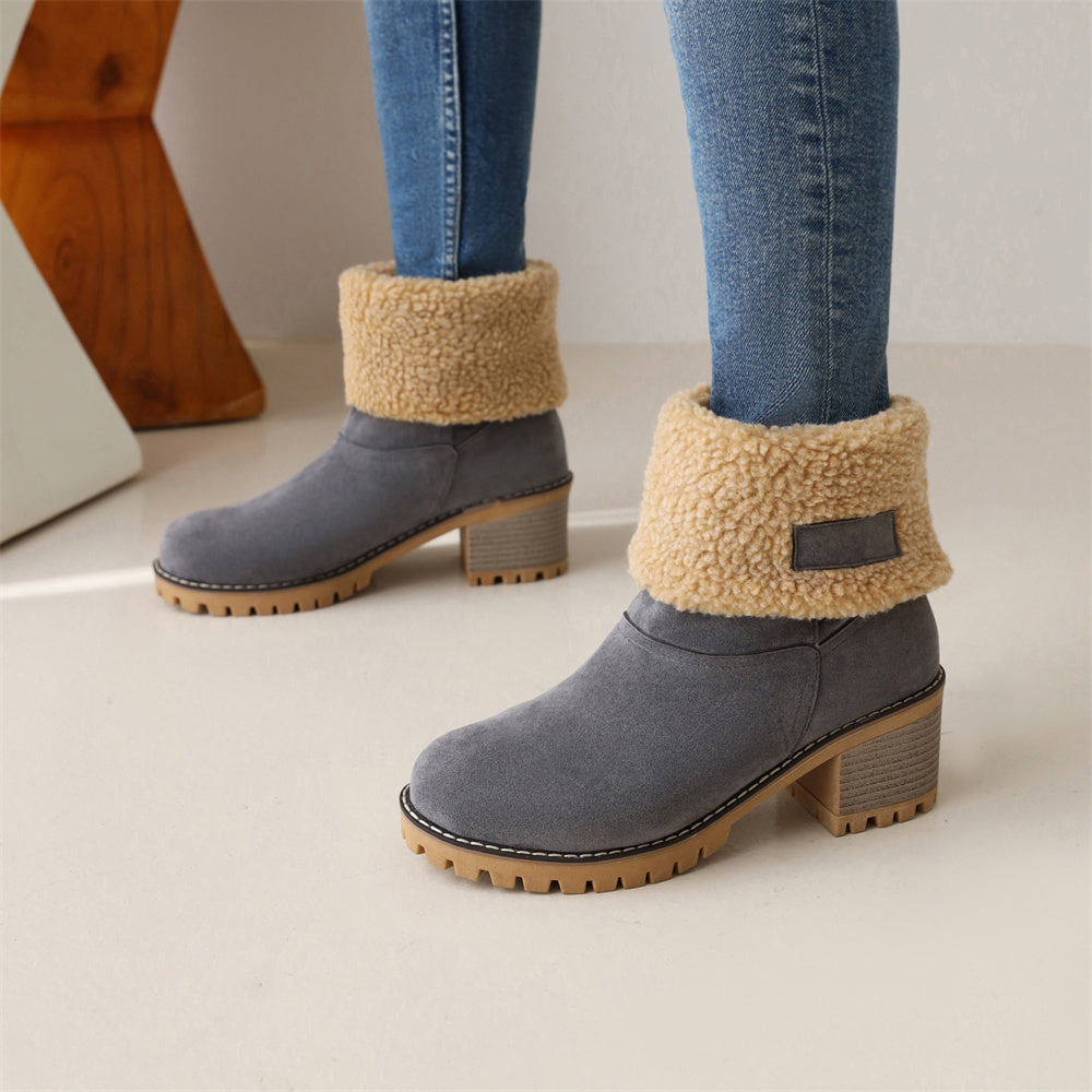 Women's Soft Waterproof Wool Lining Boots