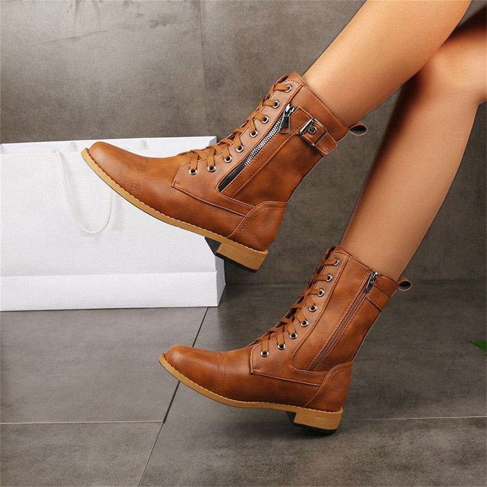 Women's Toe Side Zipper Orthopedic Boots
