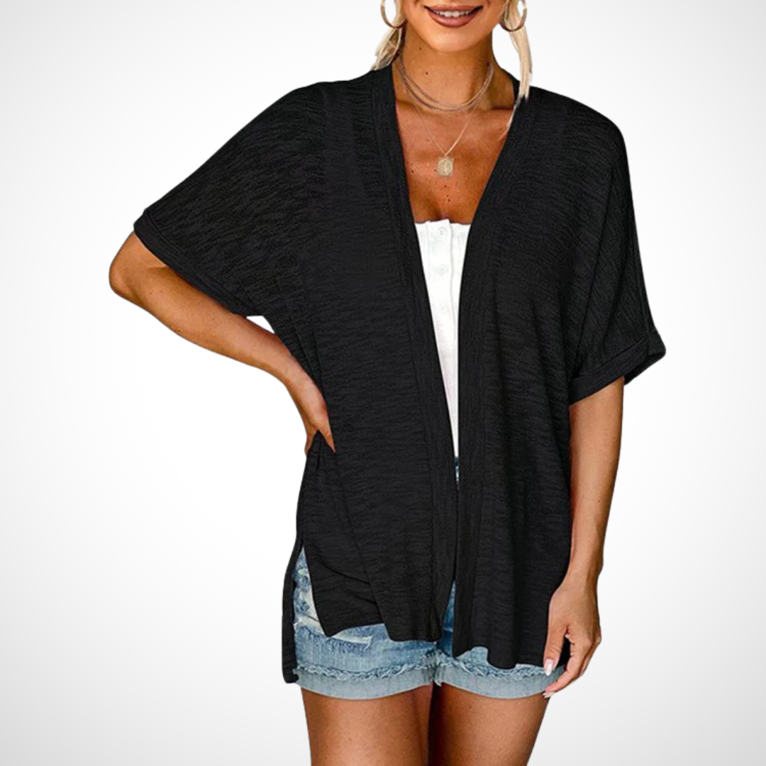 Women's Stylish Flowy Short Sleeve Cardigan