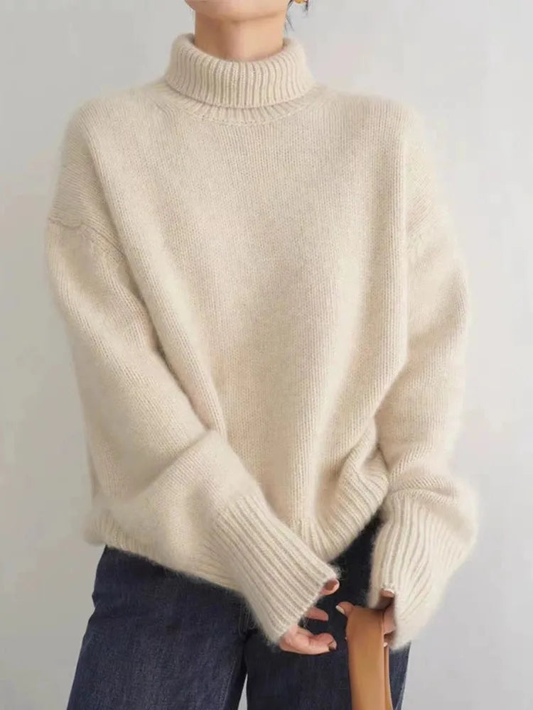 Women's Sweater With High Collar