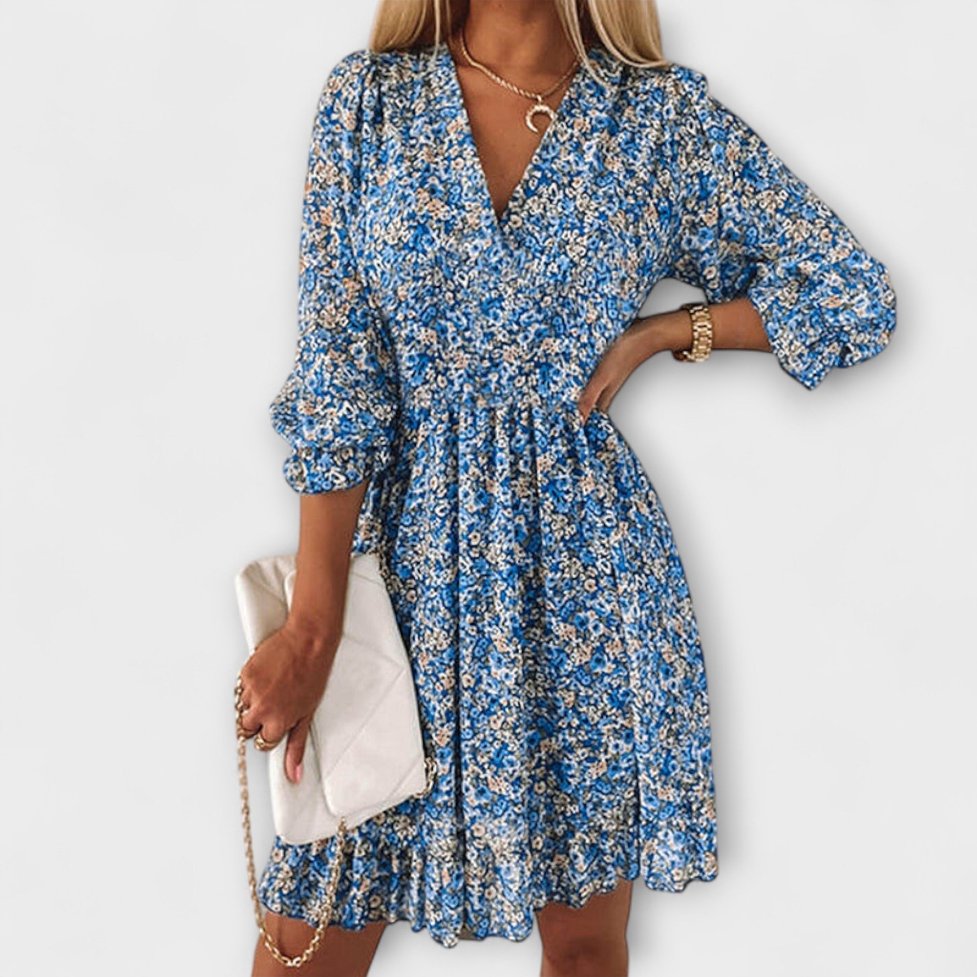 Women's Floral Puff Sleeve Dress for Women