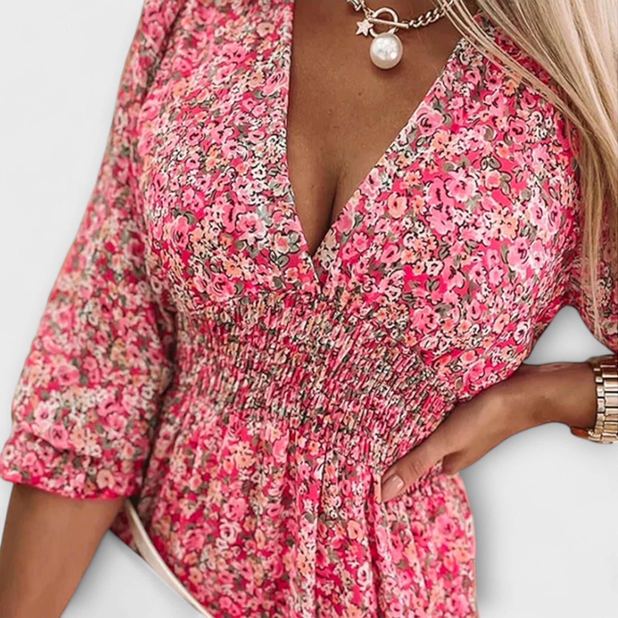 Women's Floral Puff Sleeve Dress for Women