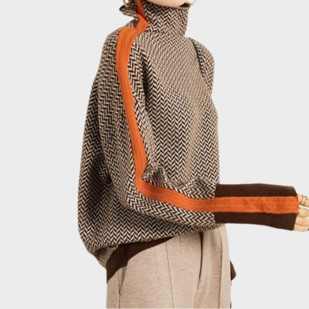 Women's Herringbone Luxe Turtleneck