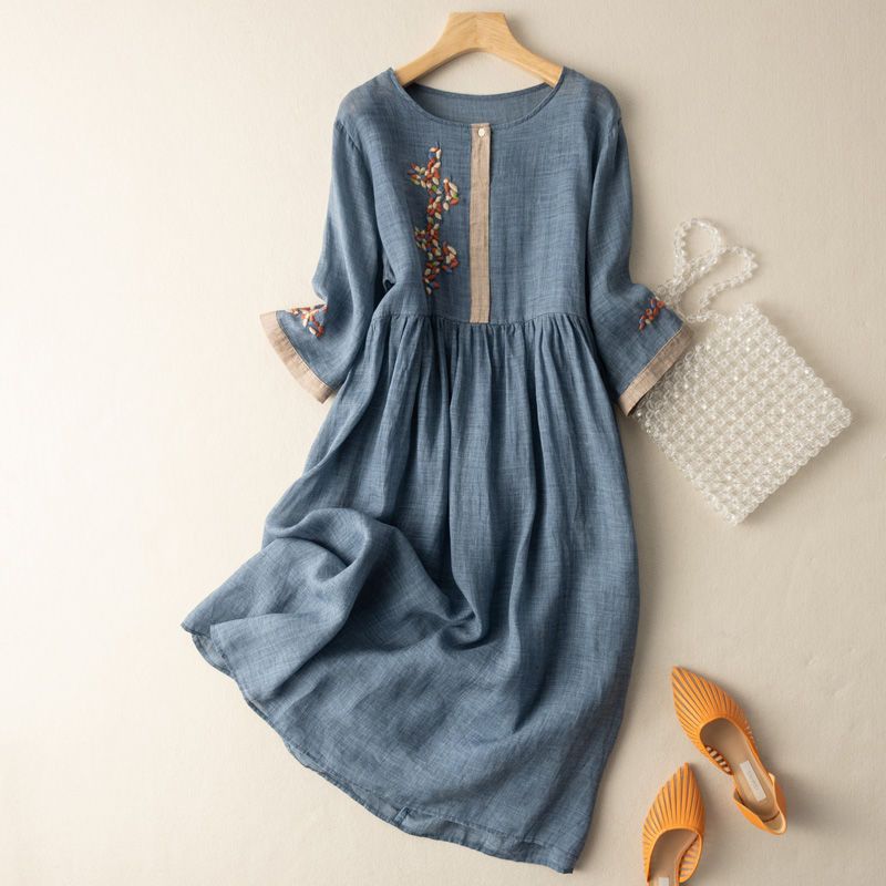 Women's Pattern Relaxed Midi Dress