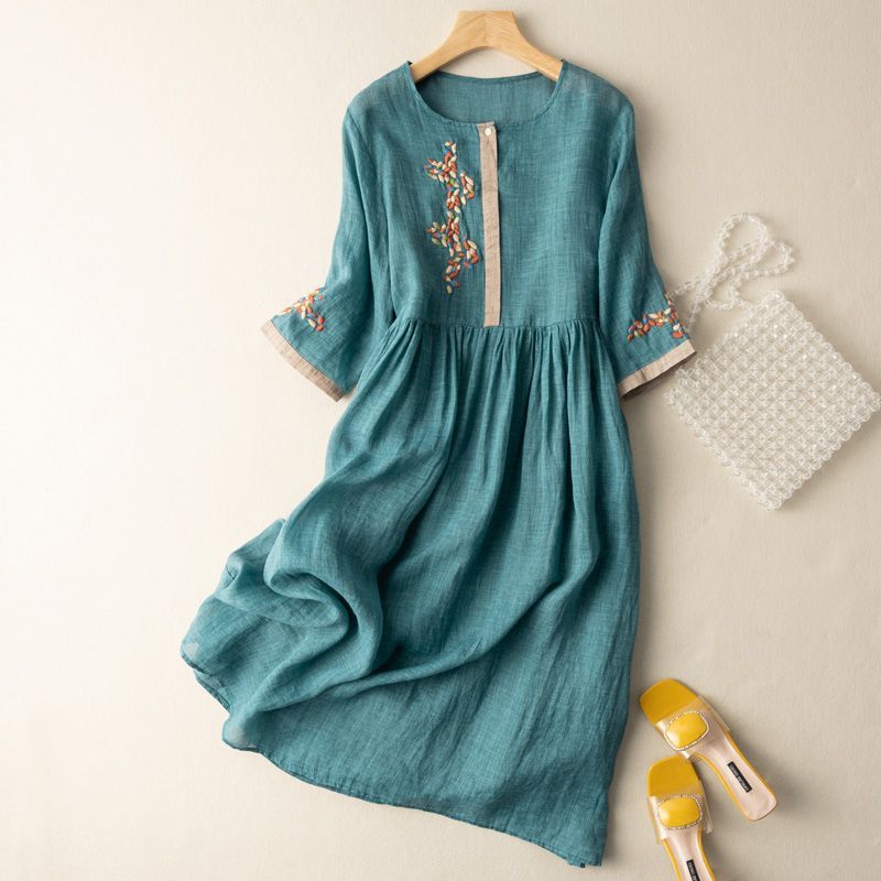 Women's Pattern Relaxed Midi Dress
