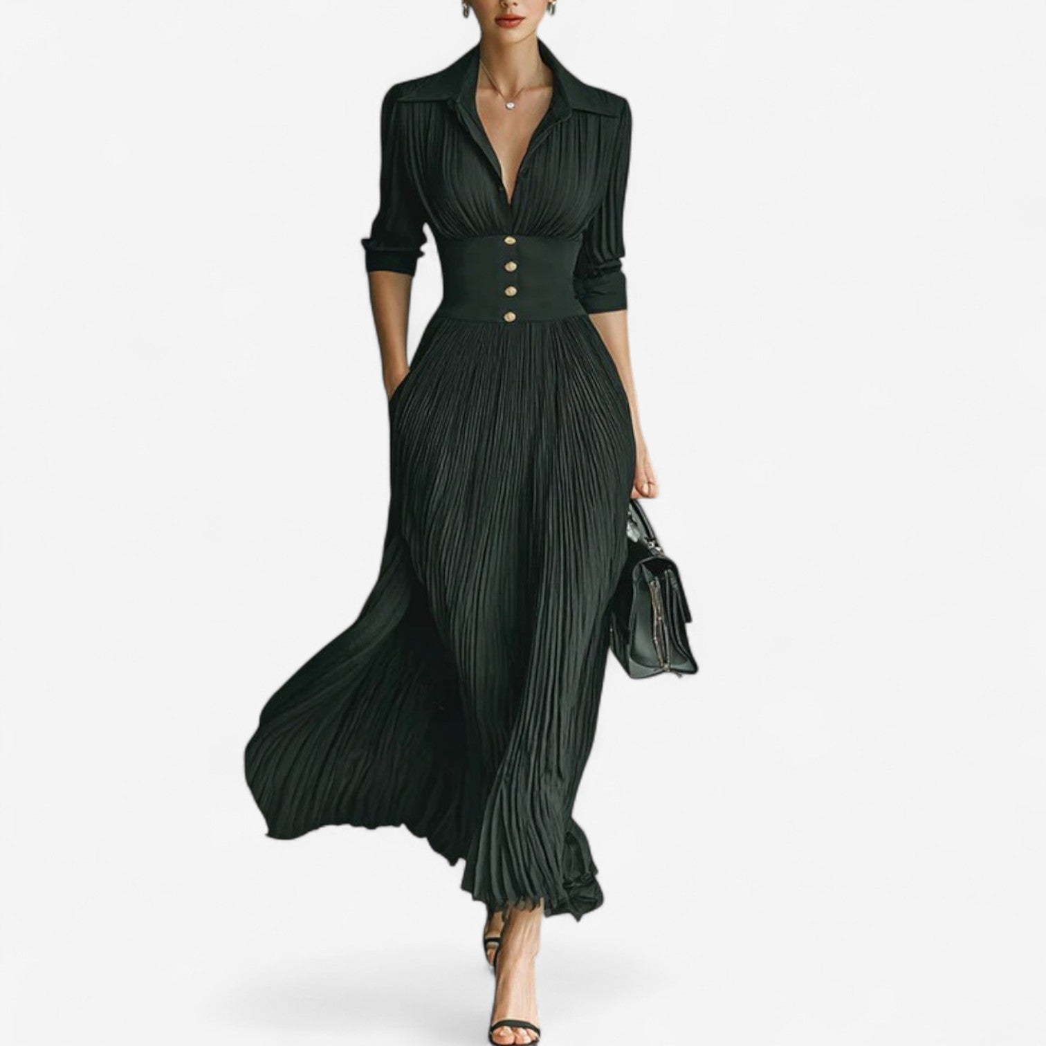 Women's Maxi Pleated Dress