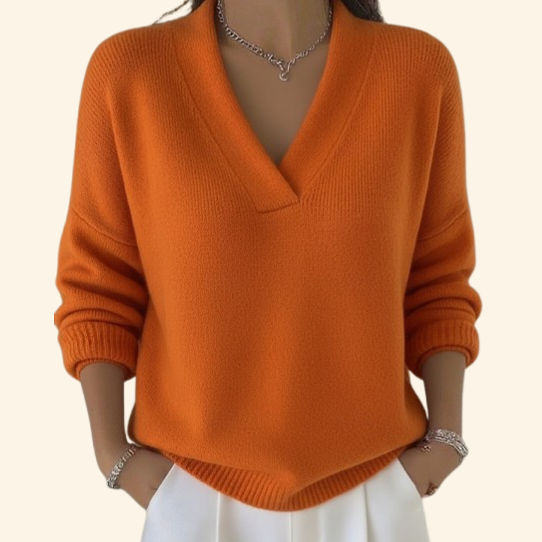 Women's Relaxed V-Neck Sweater