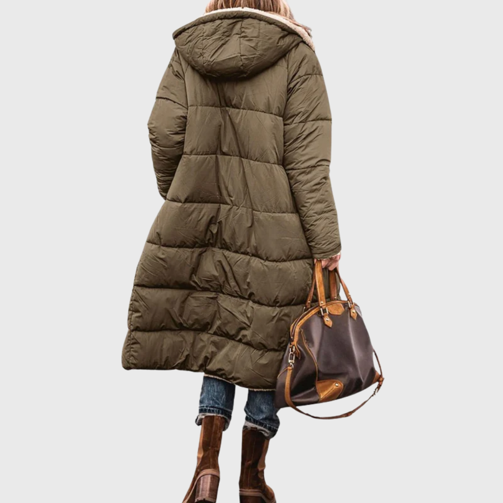 Women's Reversible Wool-Lined Puffer Coat