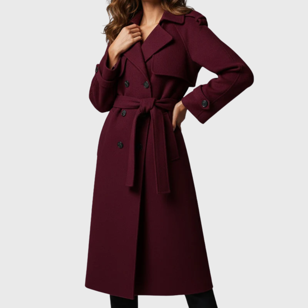 Women's Longline Wool Overcoat