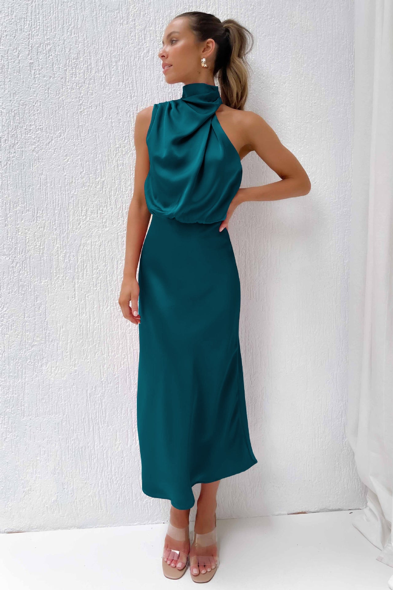 Women's Elegant Halter Evening Dress