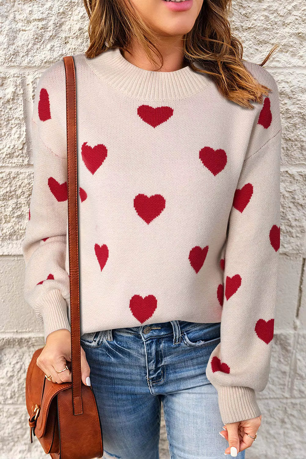 Women's Elegant Hearts Sweater