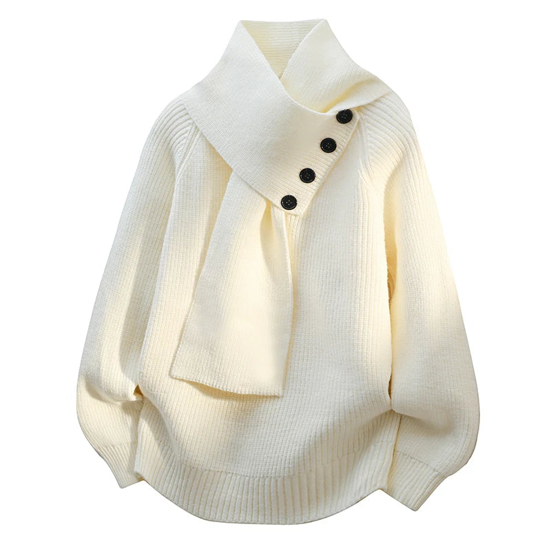 Women's Cozy Scarf-Neck Sweater