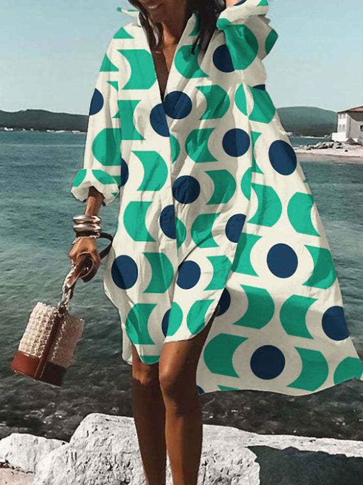 Women's Summer Midi Shirt Dress