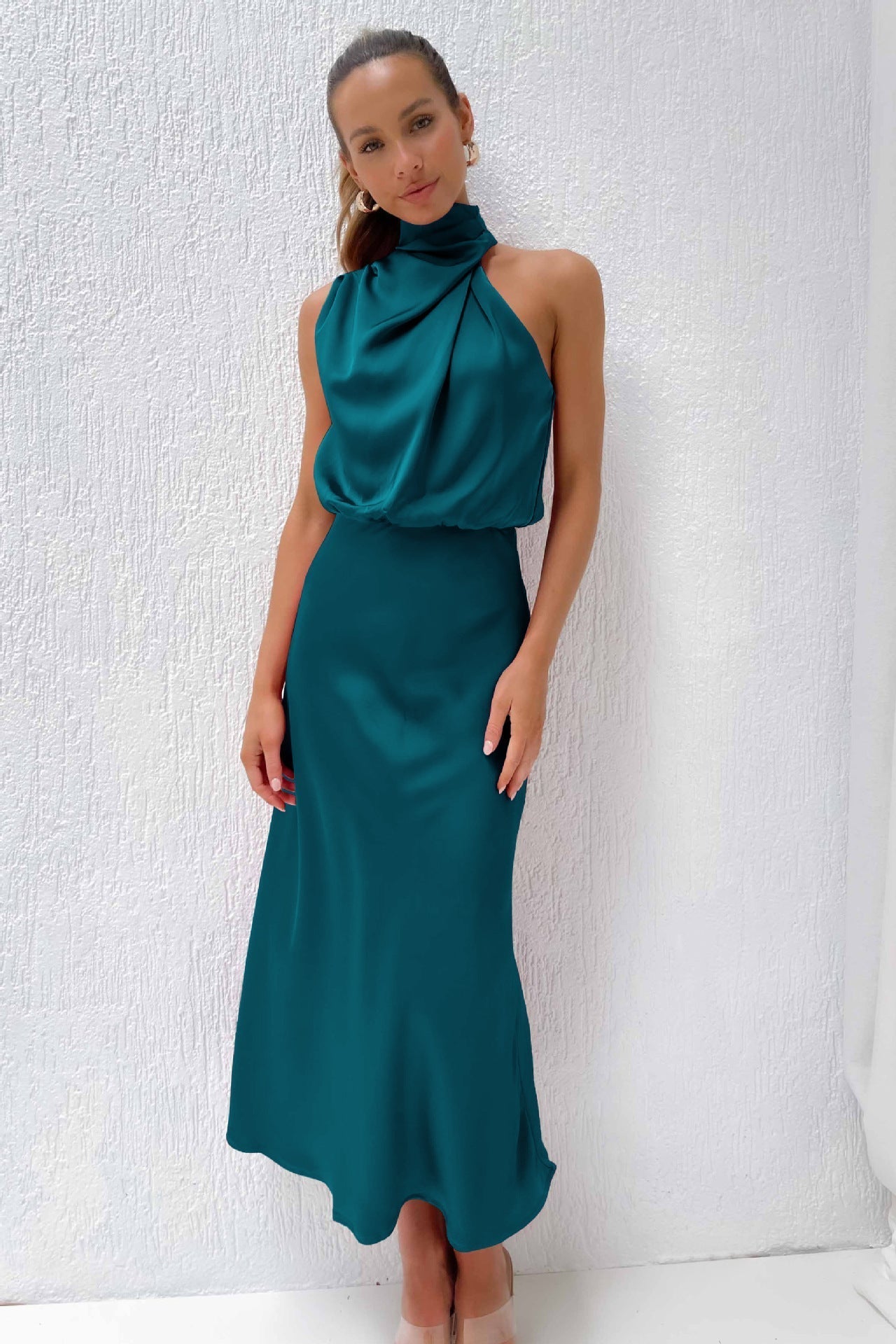 Women's Elegant Halter Evening Dress