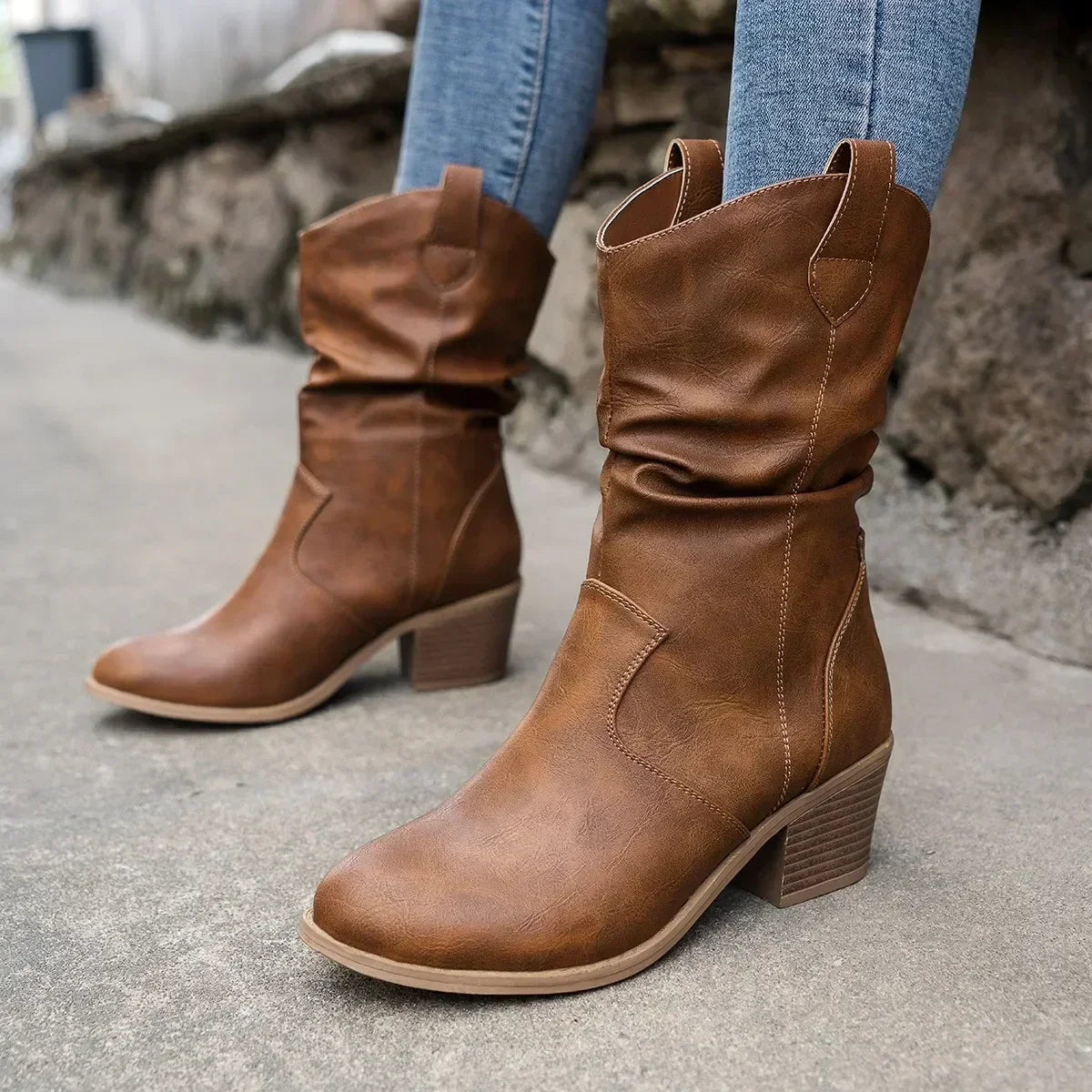 Women's Classic Mid-Calf Western Boots