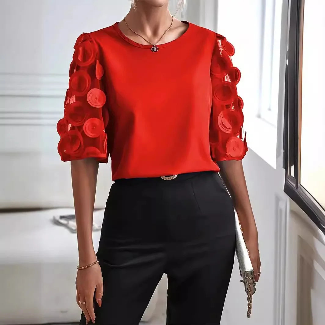 Women's Elegant Long-Sleeve Blouse
