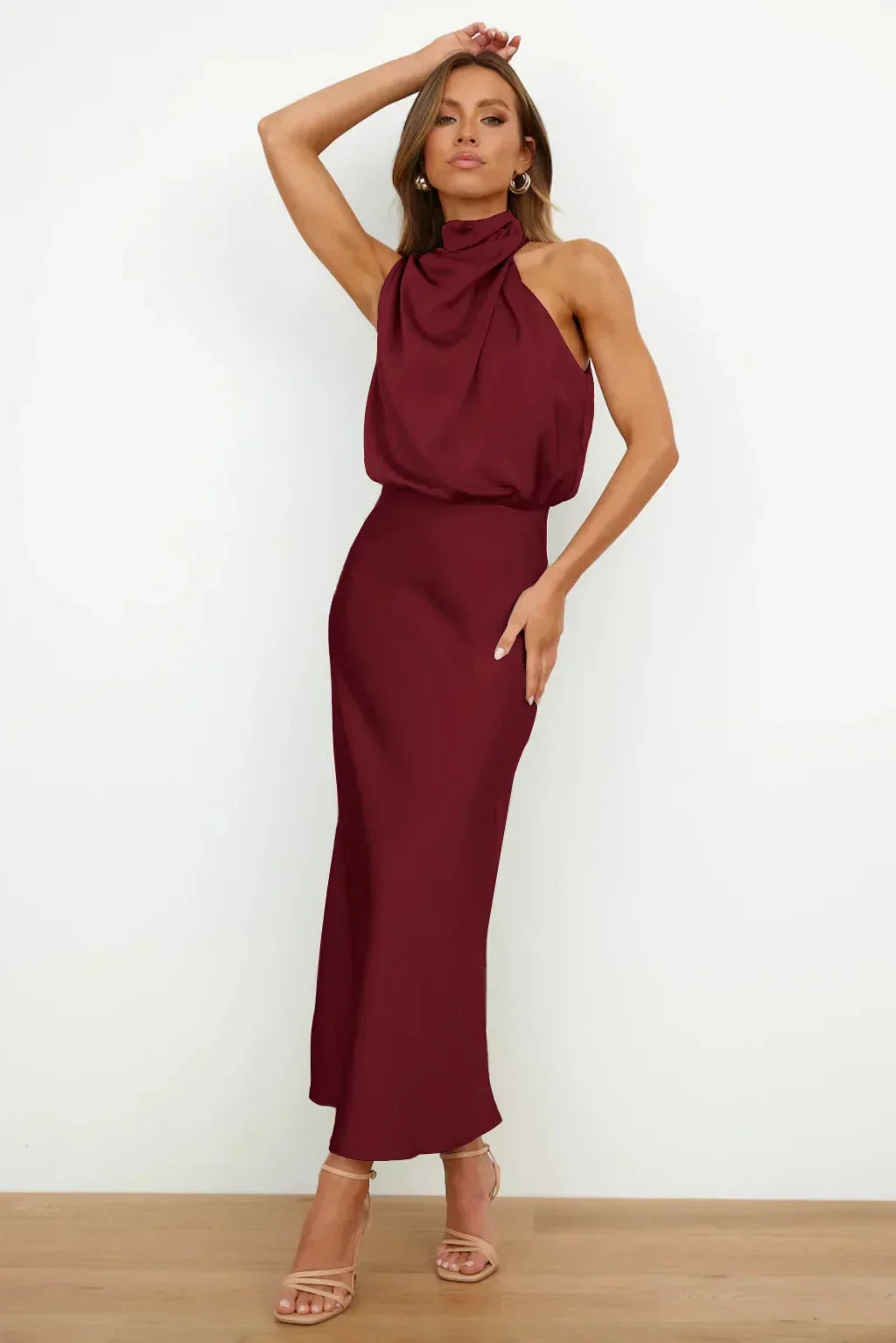 Women's Elegant Halter Evening Dress