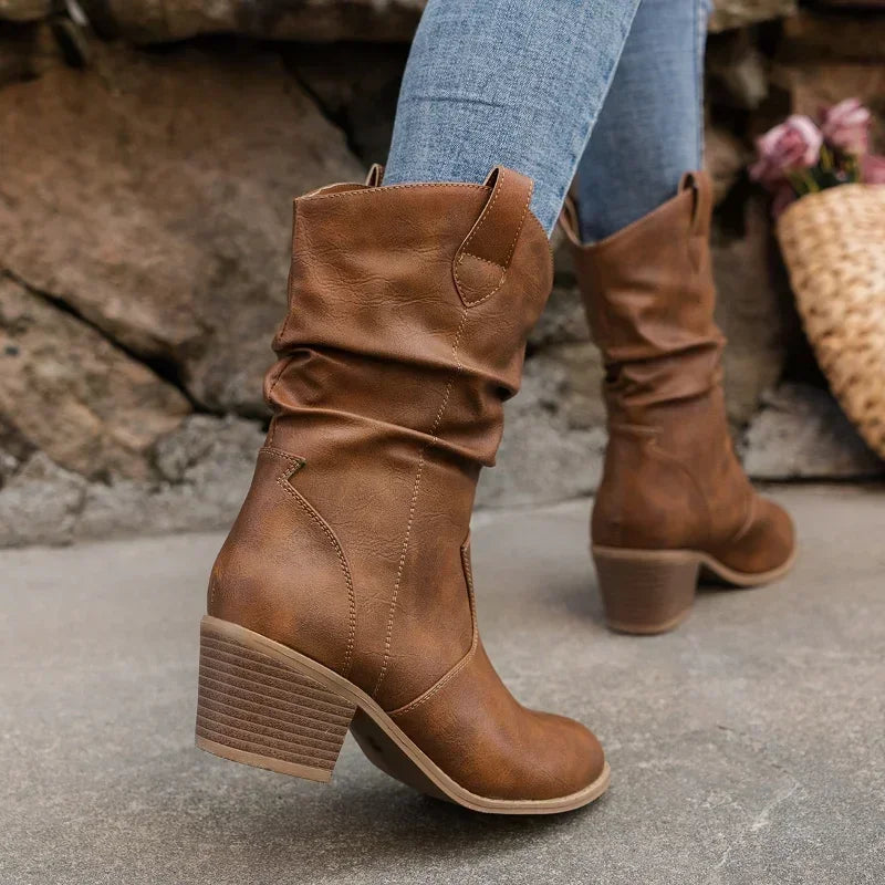 Women's Classic Mid-Calf Western Boots
