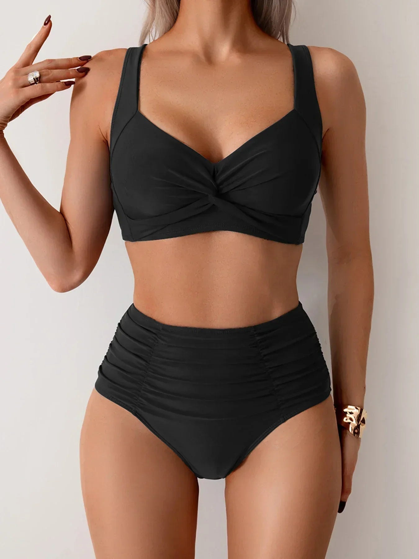 Women's Timeless Elegance of Swimwear with Sculptural Confidence