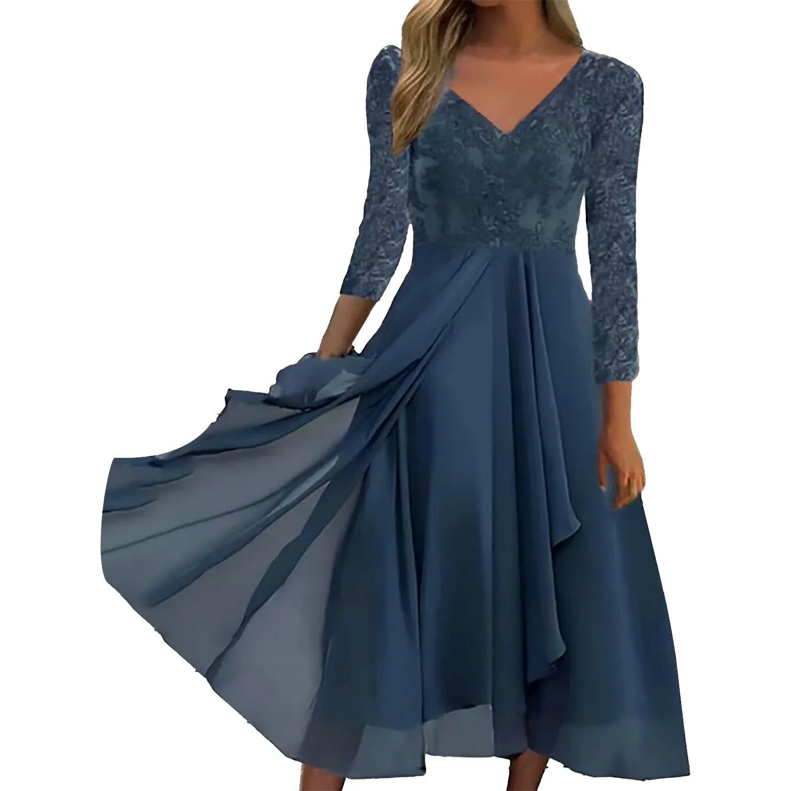 Women's Floral Lace Long Dress