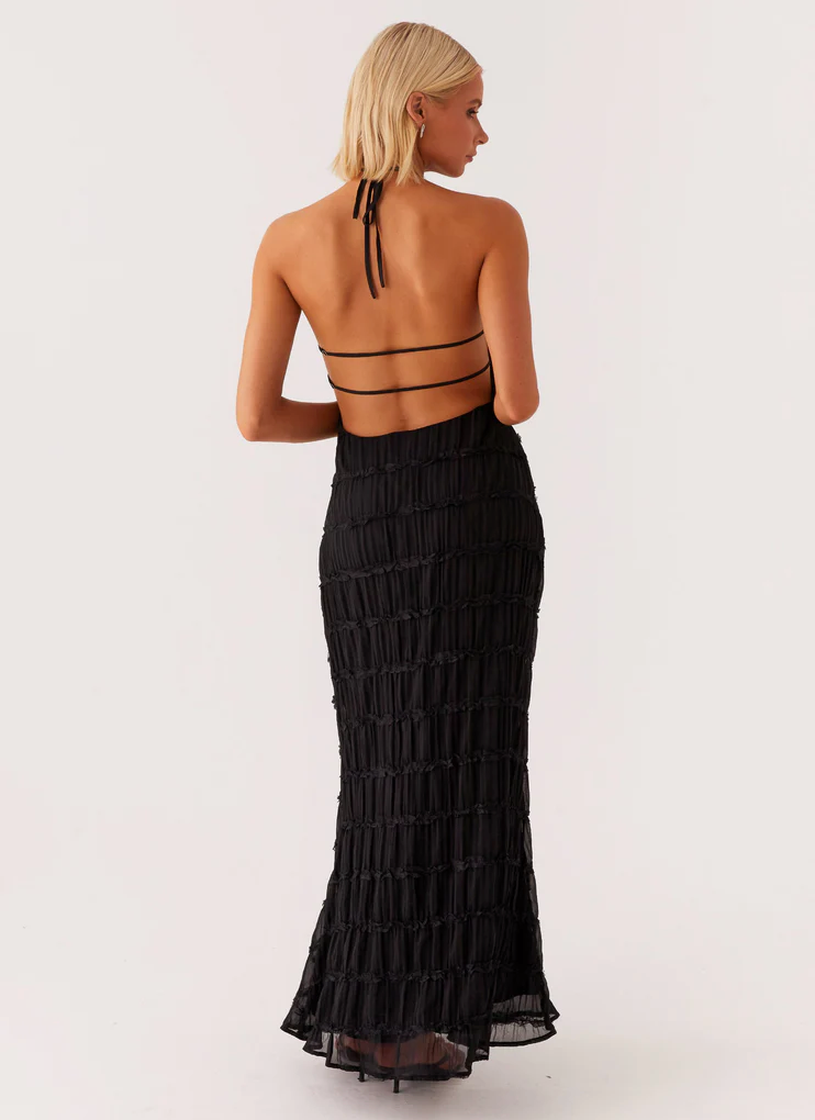 Women's Elegant Halter Maxi Dress