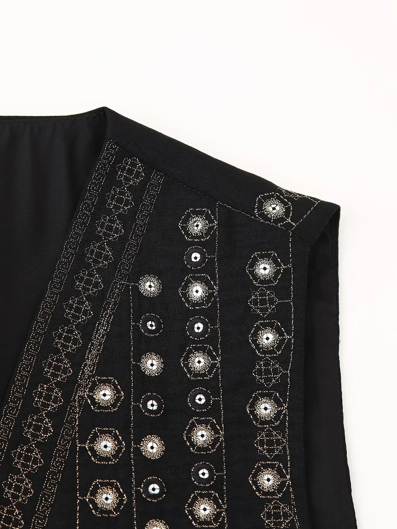 Women's Sequin Pattern Boho Vest