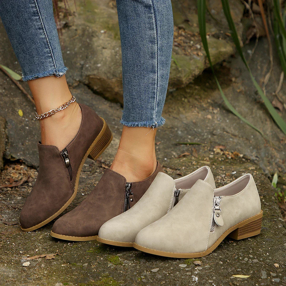 Women's SleekShield Zip-Up Ankle Boots