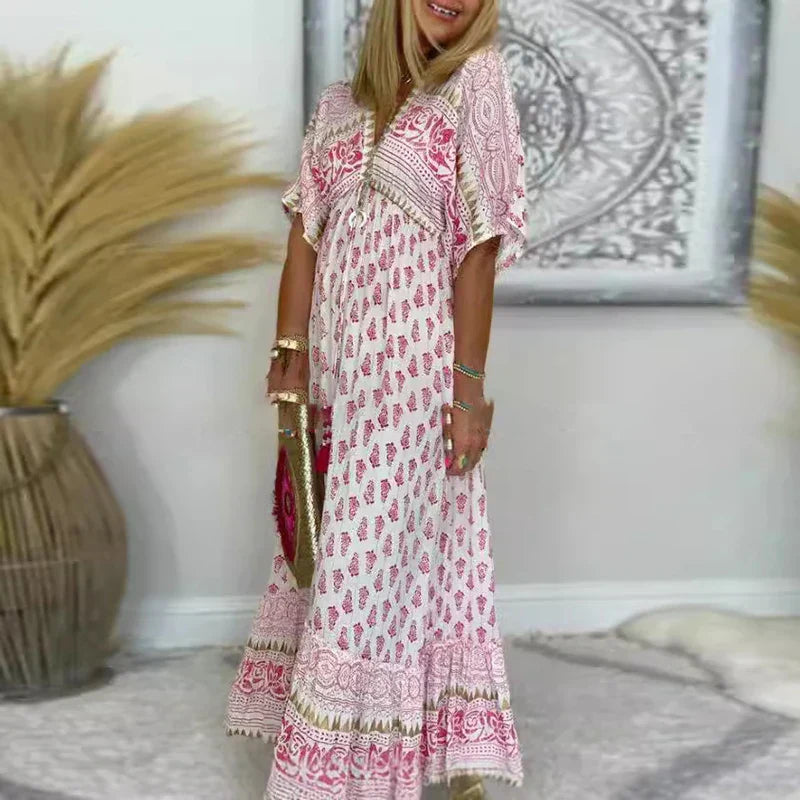 Women's Boho Print Maxi Dress