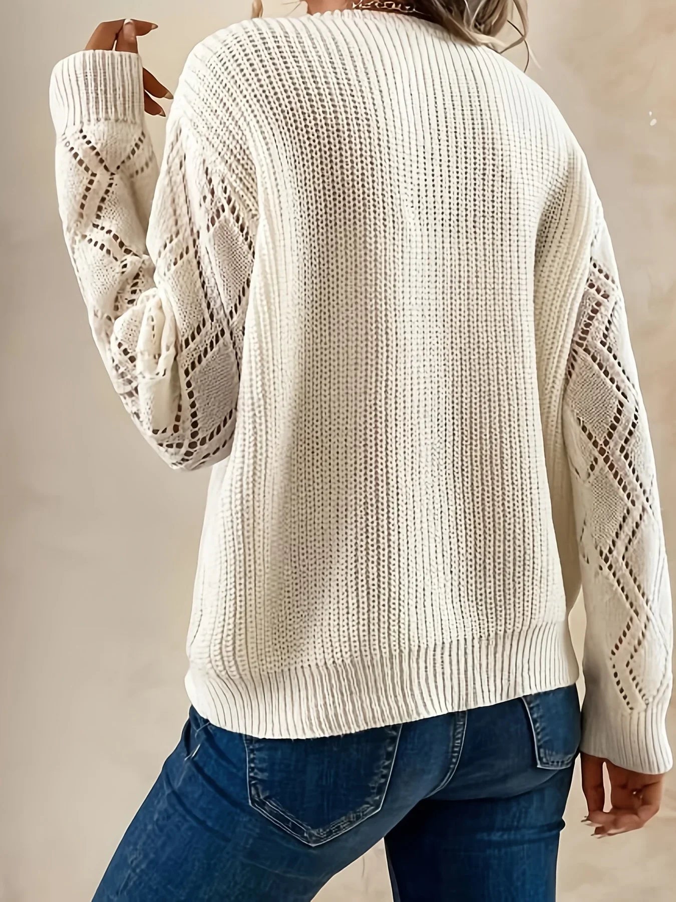 Women's Solid V Neck Sweater