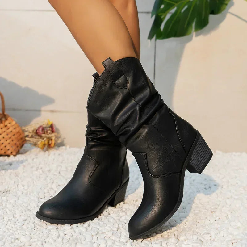 Women's Classic Mid-Calf Western Boots