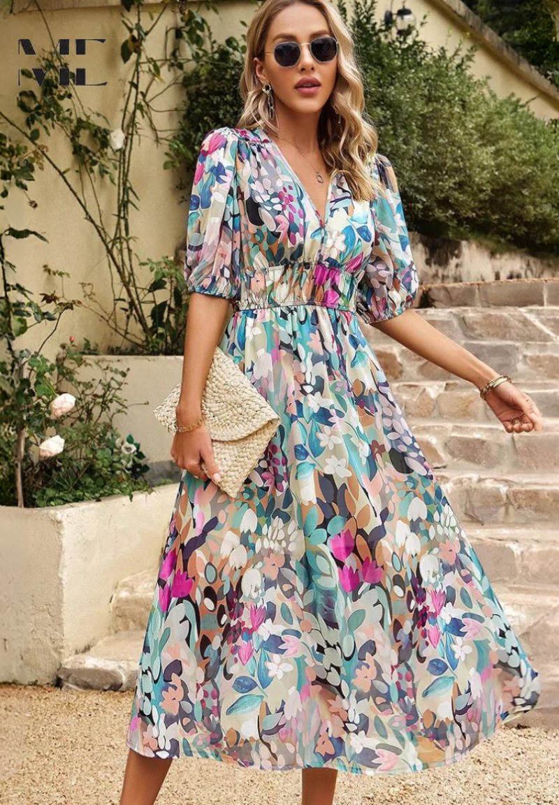 Women's Elegant Floral Dress