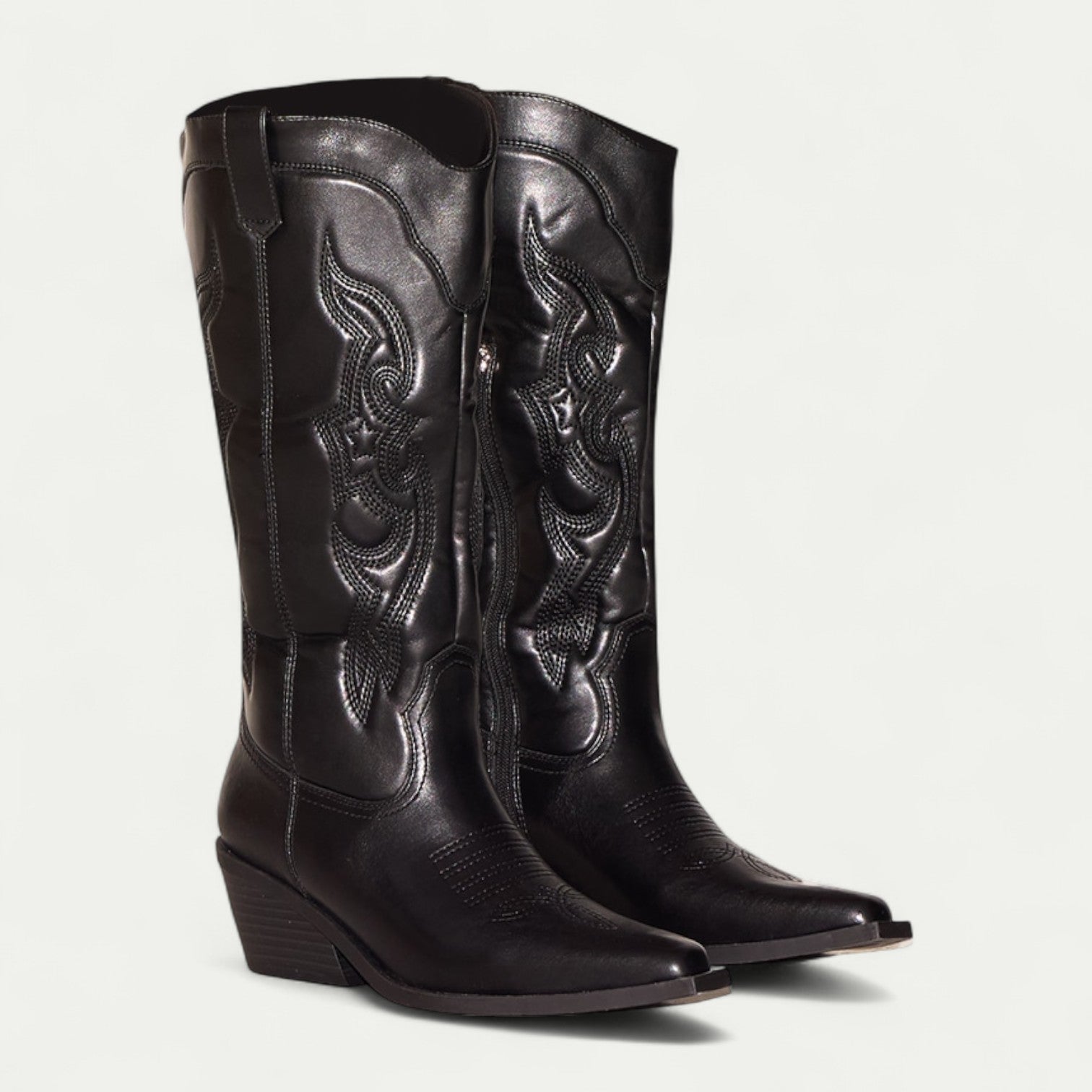 Women's Western Calf High Pointed Toe Boots for Women