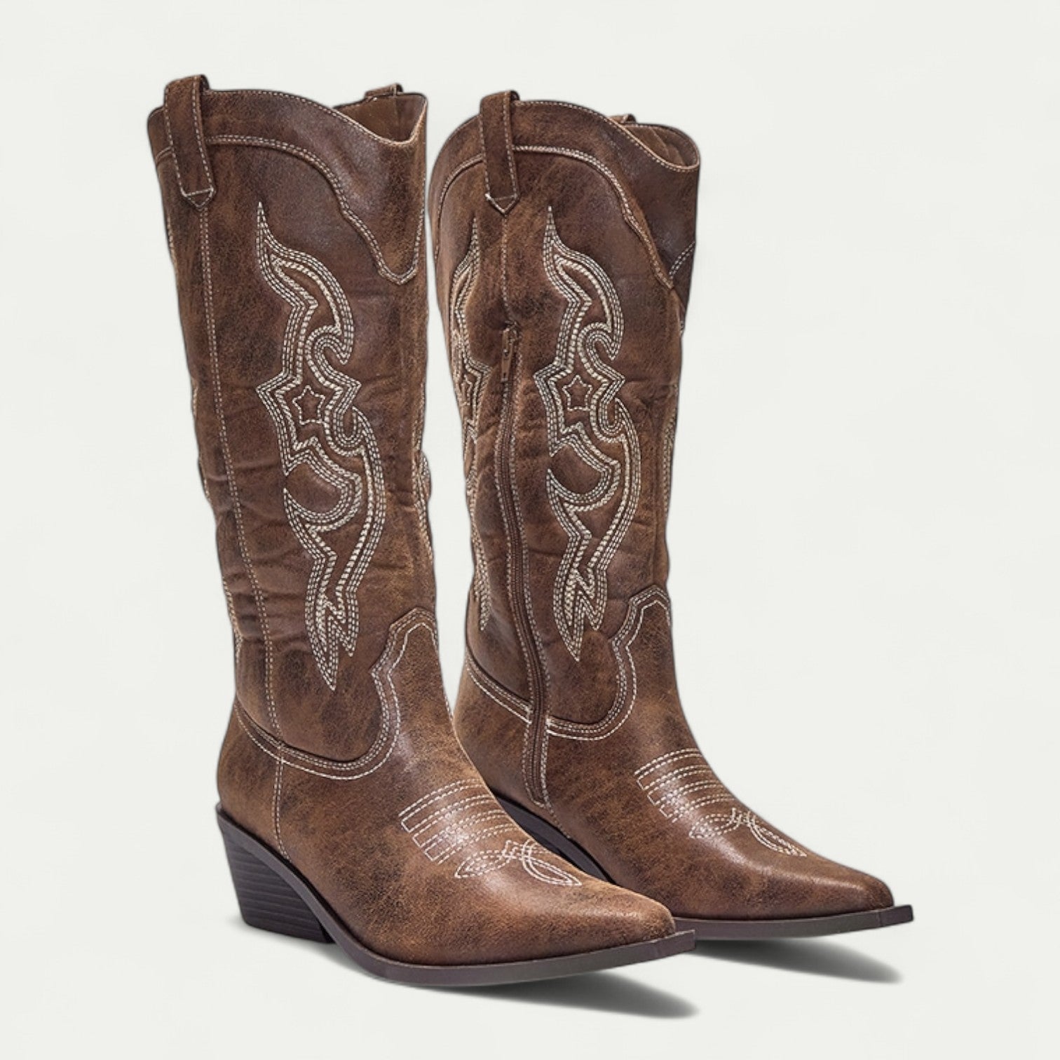 Women's Western Calf High Pointed Toe Boots for Women