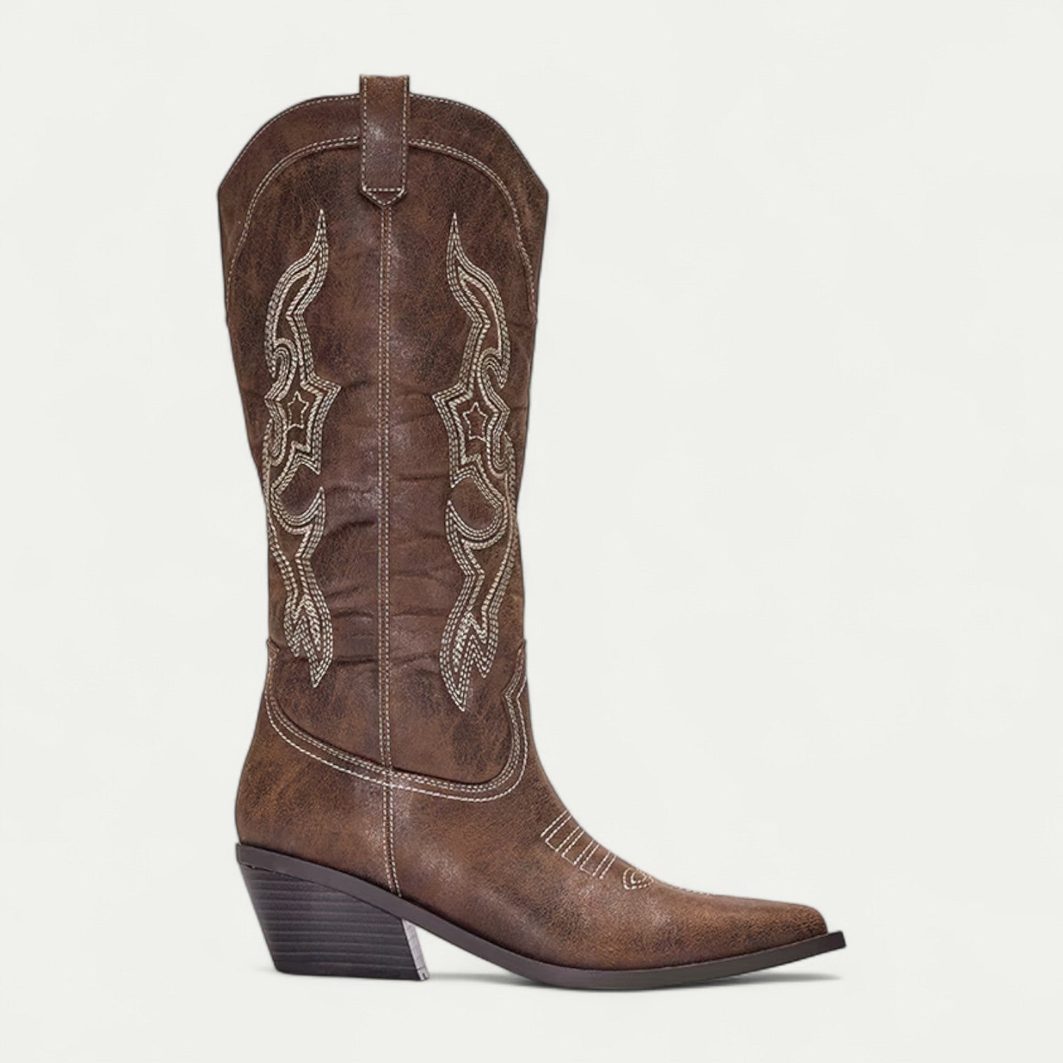 Women's Western Calf High Pointed Toe Boots for Women
