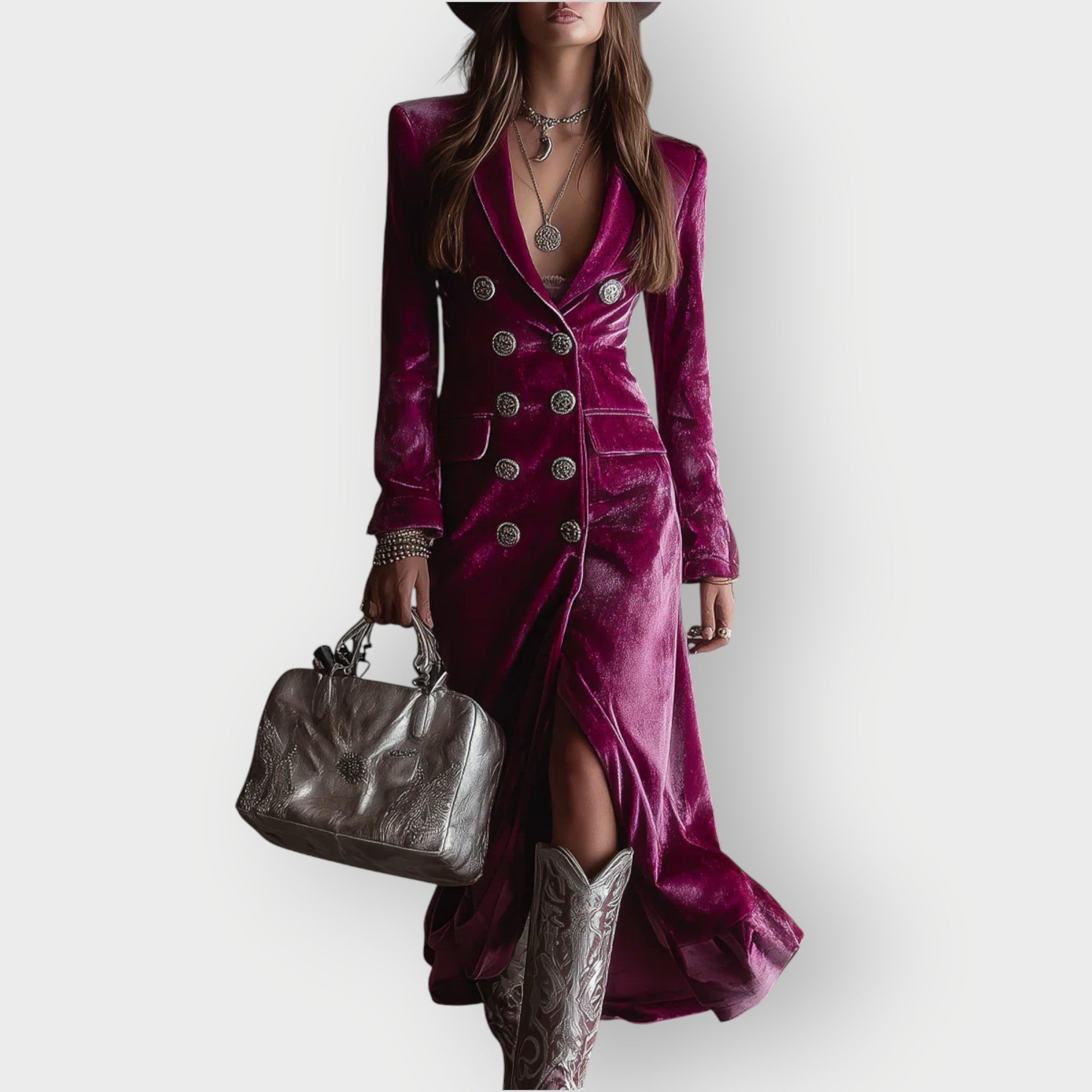 Women's Luxe Velvet Maxi Dress