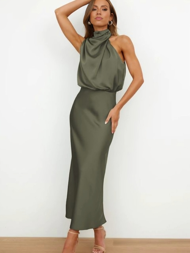 Women's Elegant Halter Evening Dress