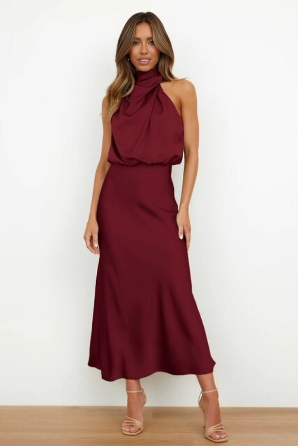 Women's Elegant Halter Evening Dress