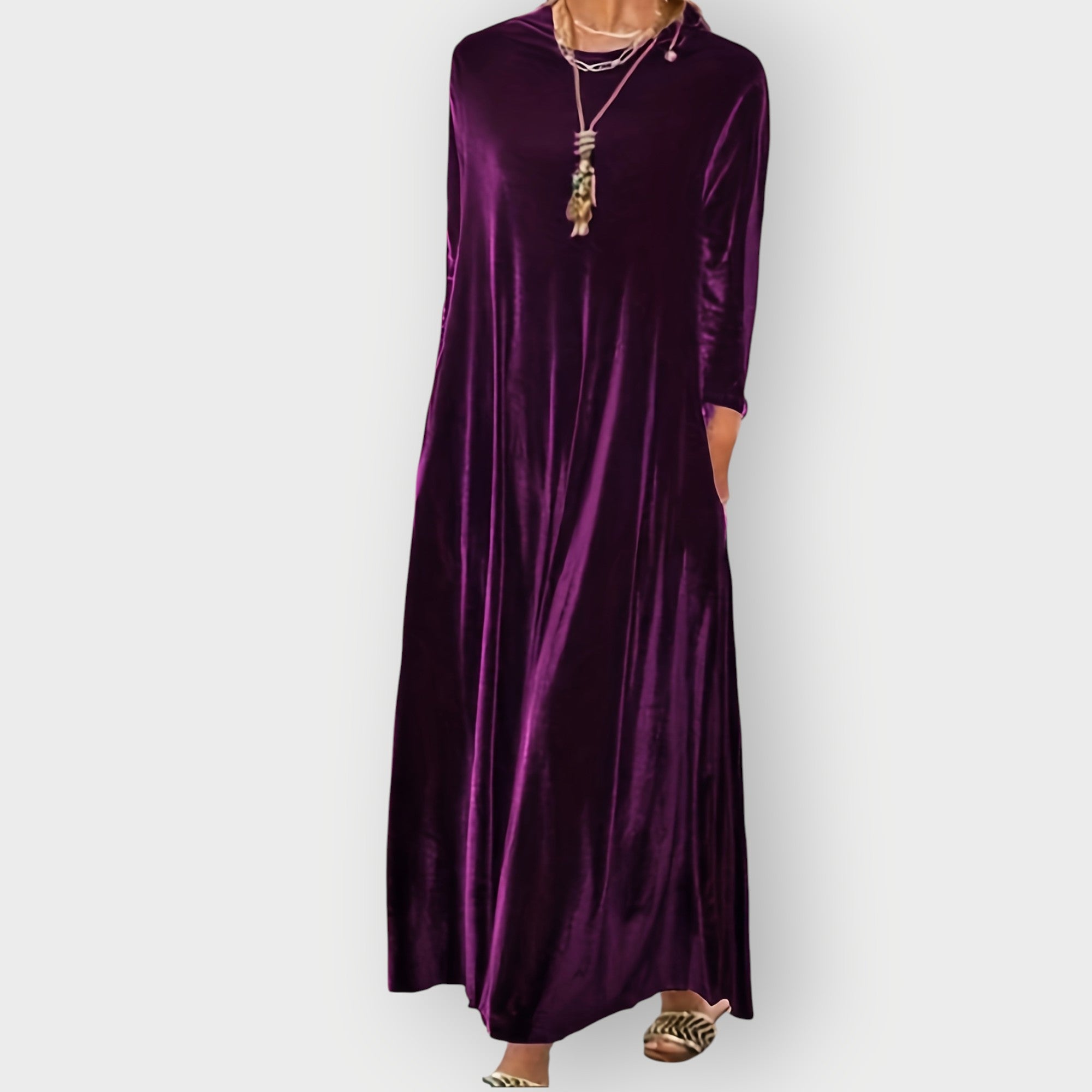 Women's Luxe Velvet Flow Maxi Dress