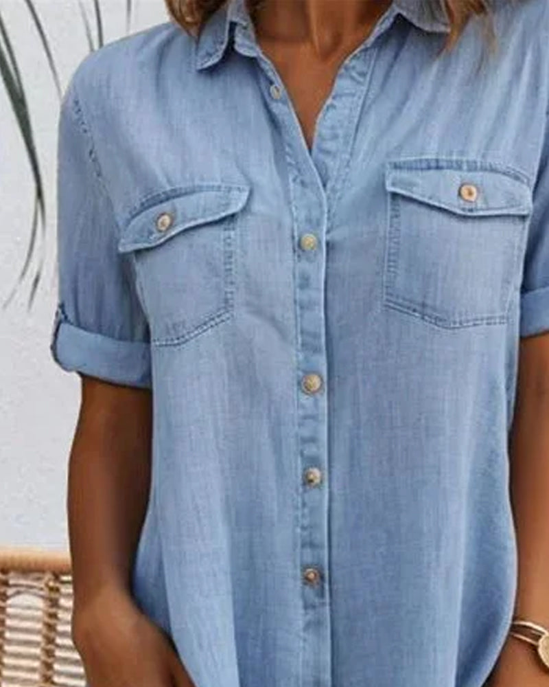 Women's Lightweight Denim-look Dress