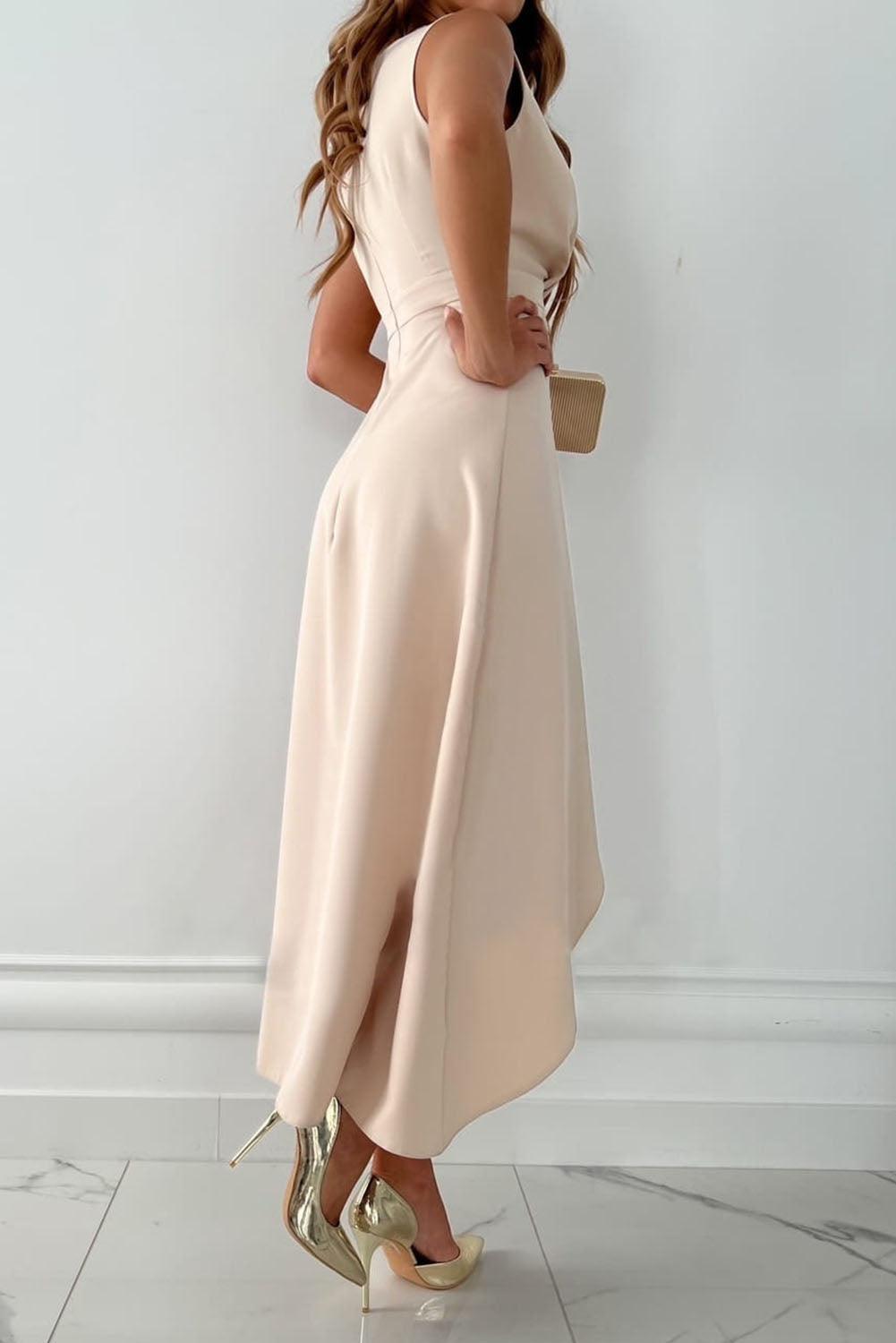 Women's Elegant Wrap Dress with V-Neck