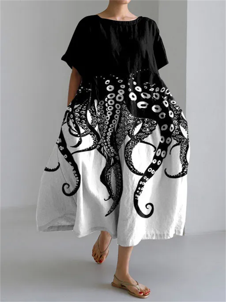 Women's Artistic Summer Dress with Freedom of Movement and Unique Style for Casual Days