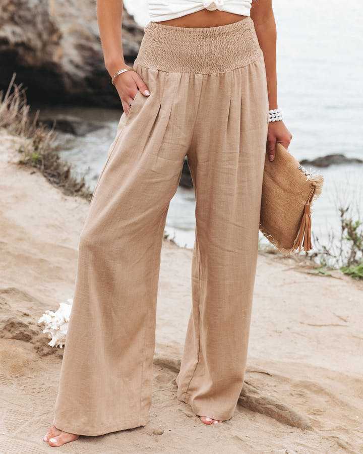 Women's Flowing Beach Pants with Wide Legs