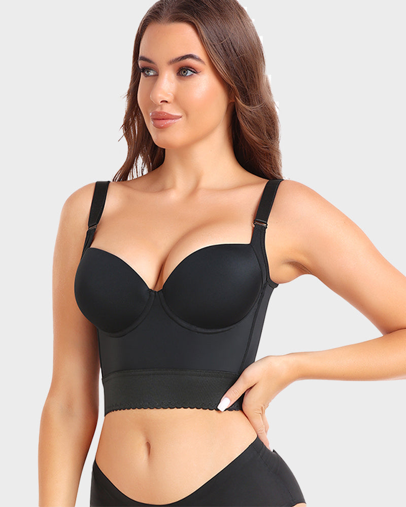 Women's Built-In Shapewear Longline Push-Up Bra