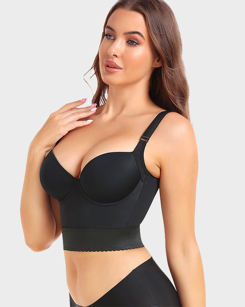 Women's Built-In Shapewear Longline Push-Up Bra