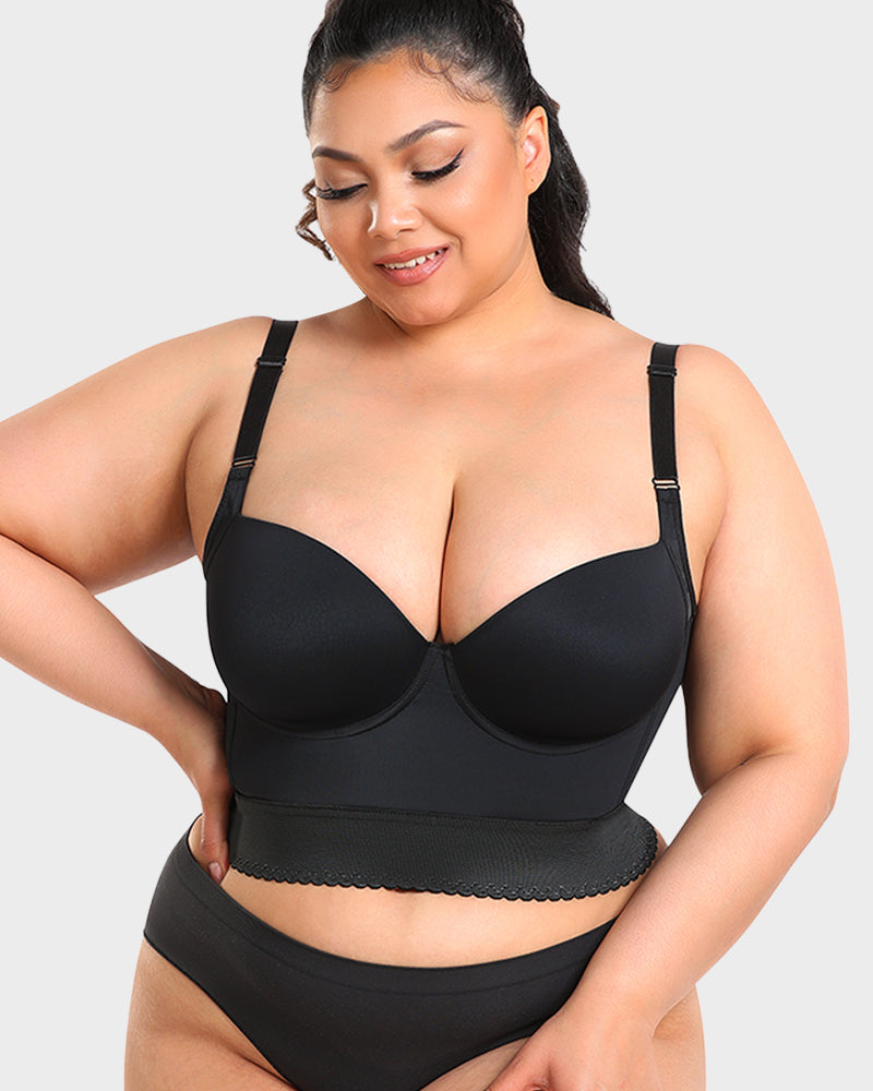 Women's Built-In Shapewear Longline Push-Up Bra