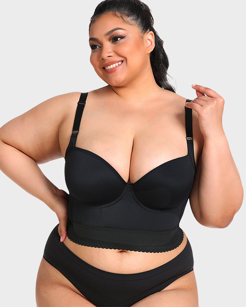 Women's Built-In Shapewear Longline Push-Up Bra