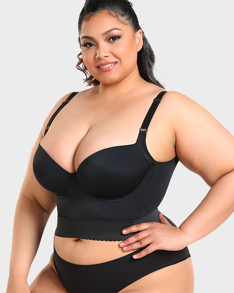 Women's Built-In Shapewear Longline Push-Up Bra